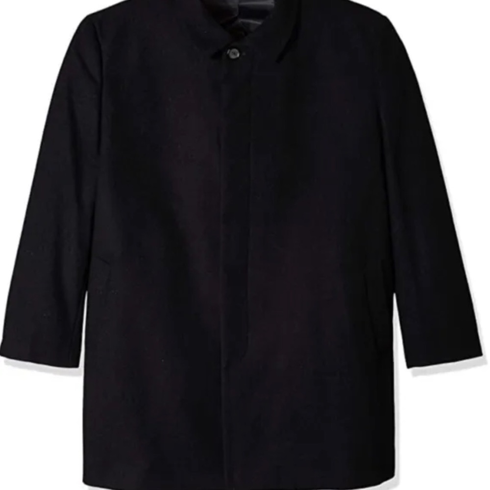 Ike Behar Men's Big and Tall Oxford, black, 50L